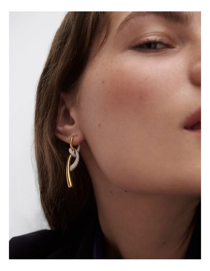 PDPAOLA Pave Twist Hoops ARB1-D32-U Gold image 7