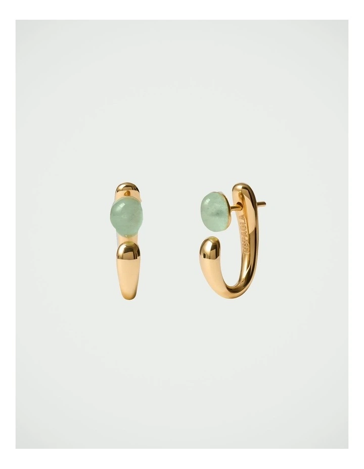 PDPAOLA Green Aventurine Nova Earring ARB1-G93-U Gold image 1