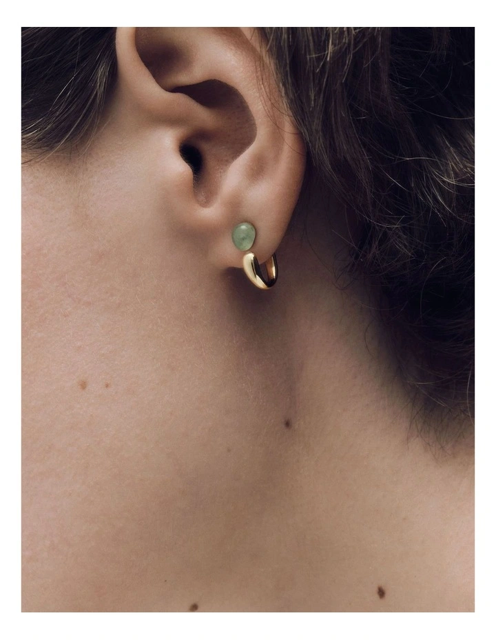 PDPAOLA Green Aventurine Nova Earring ARB1-G93-U Gold image 2