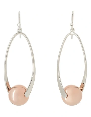 Pearl Story Rhodium Earrings in Silver