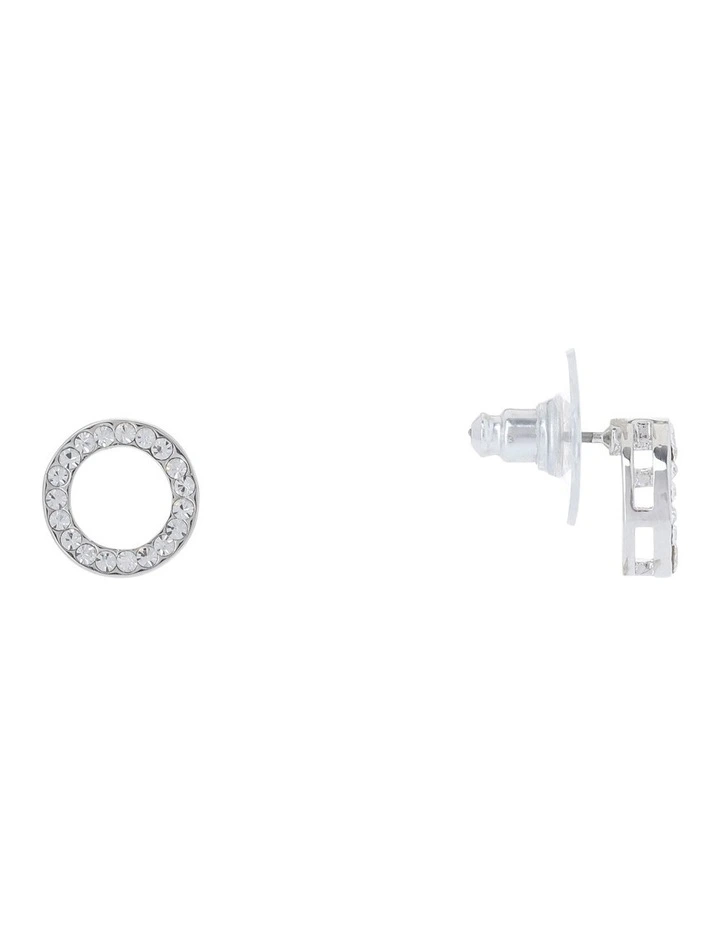 CZubic Zirconia Silver Circle Earring image 2