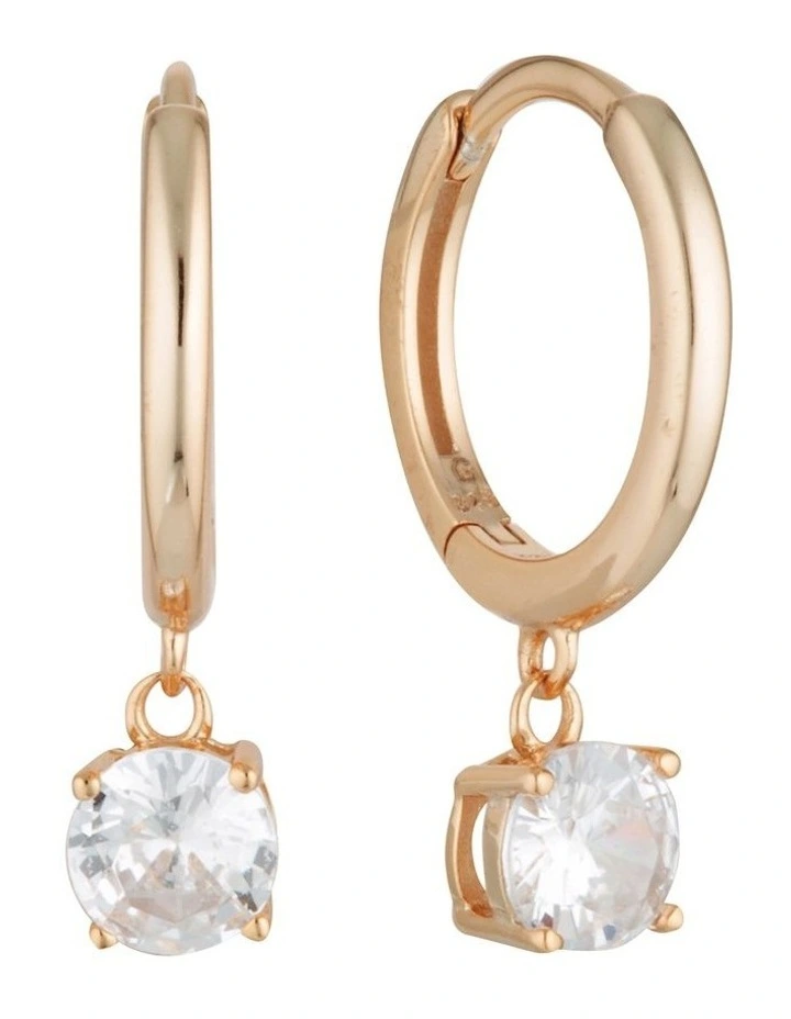Bria Rose Gold Hoop Earrings image 1