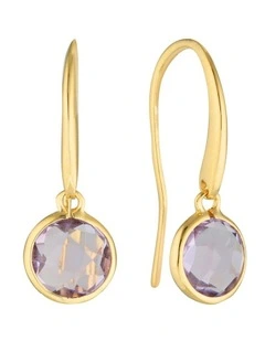 Lucent Amethyst Small Hook Earring