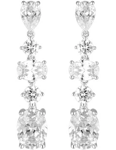 Iconic Bridal Christina Earrings Silver