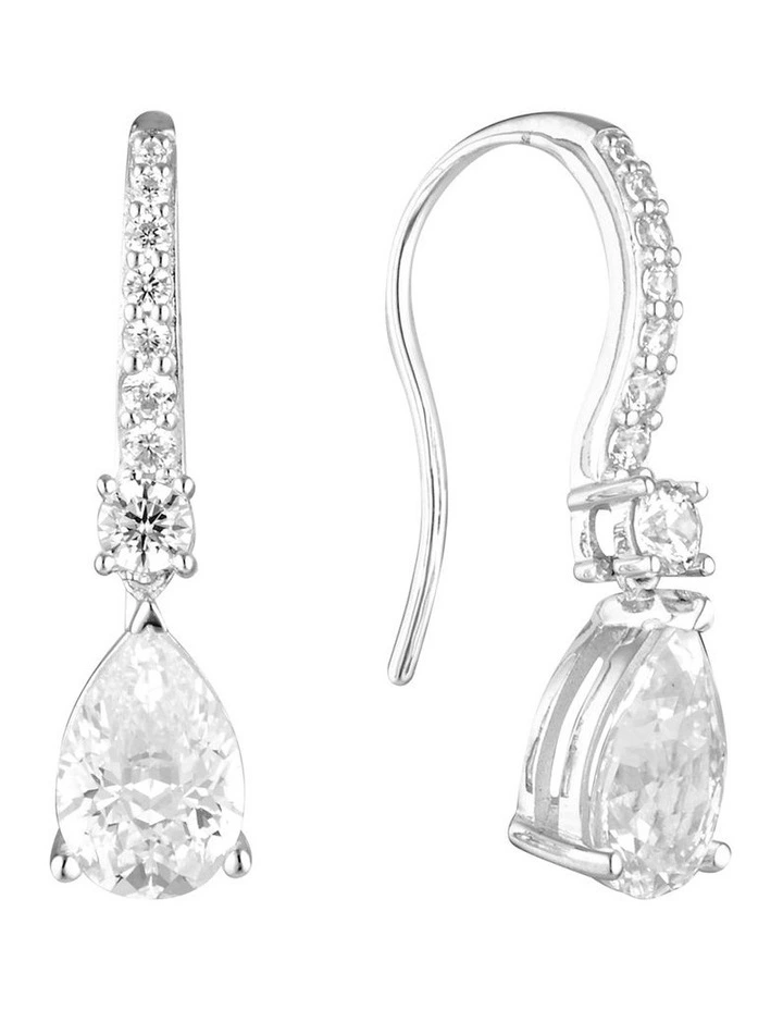 Iconic Bridal Elizabeth Silver Earrings image 1