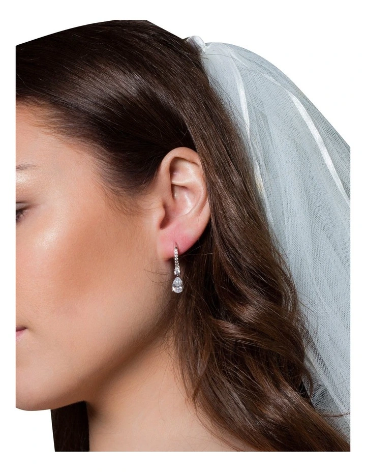 Iconic Bridal Elizabeth Silver Earrings image 3