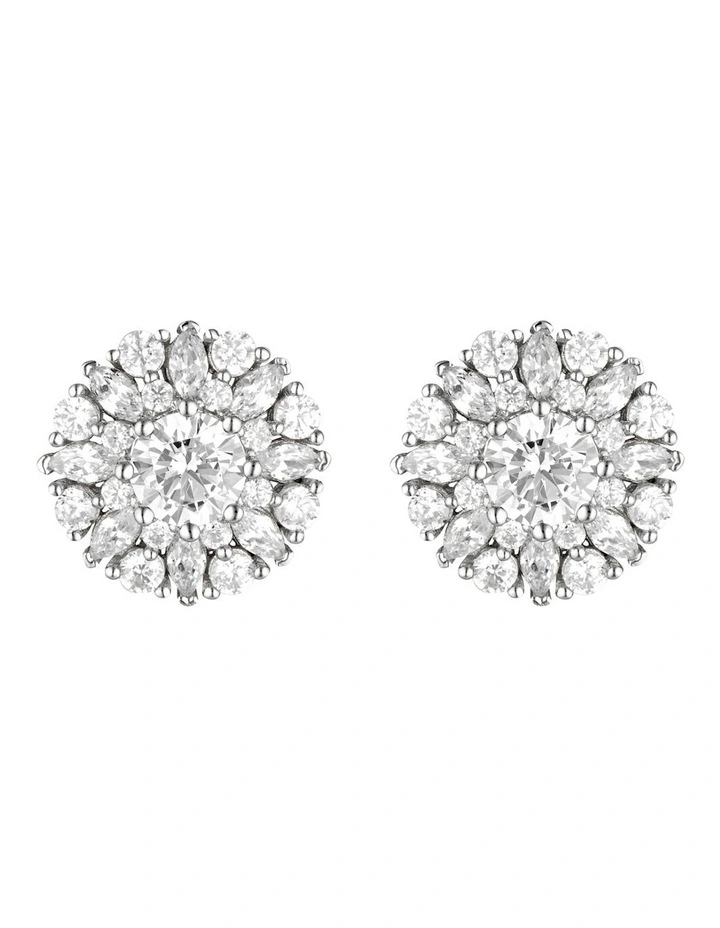 Berry Bloom Earrings In Silver image 1