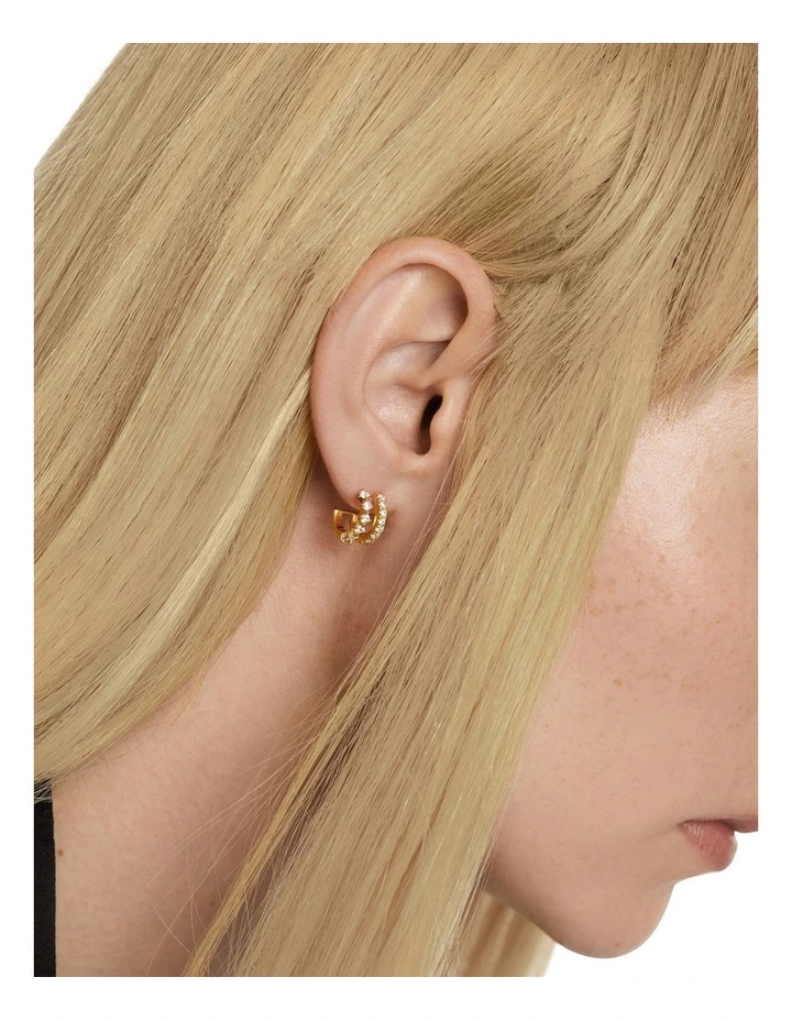 Rubi Earrings in Gold image 3