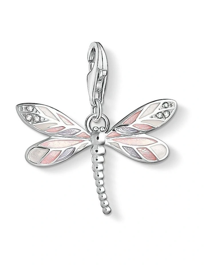 Club Dragonfly Charm Pendent in Silver image 1