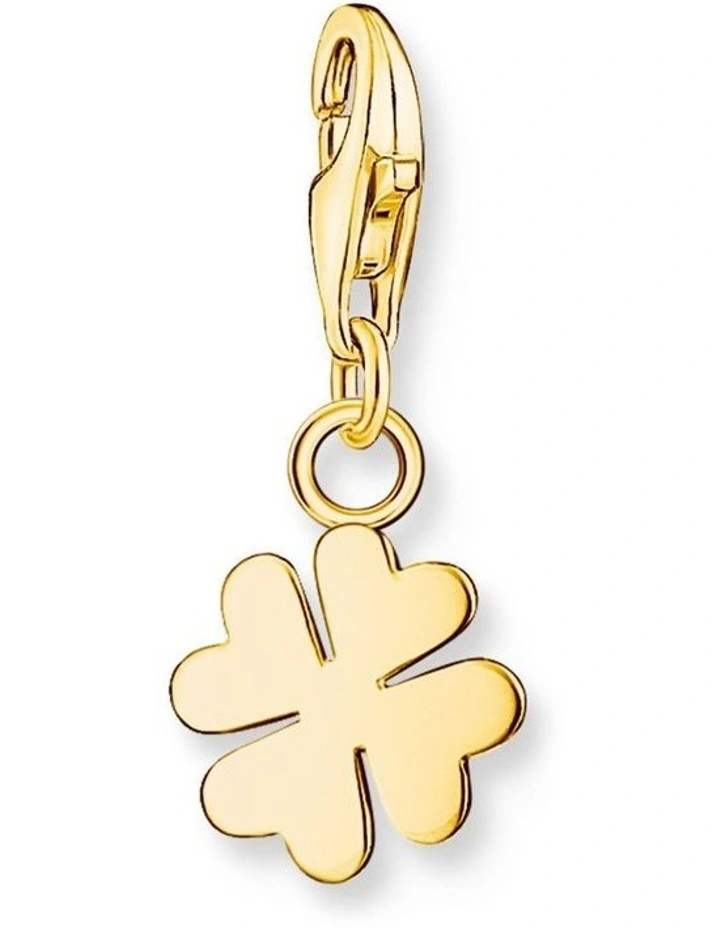 Club Clover Charm Pendent in Gold image 1
