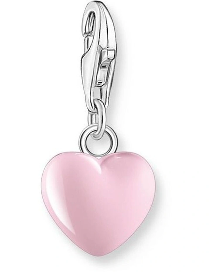 Club Heart Charm in Silver image 1