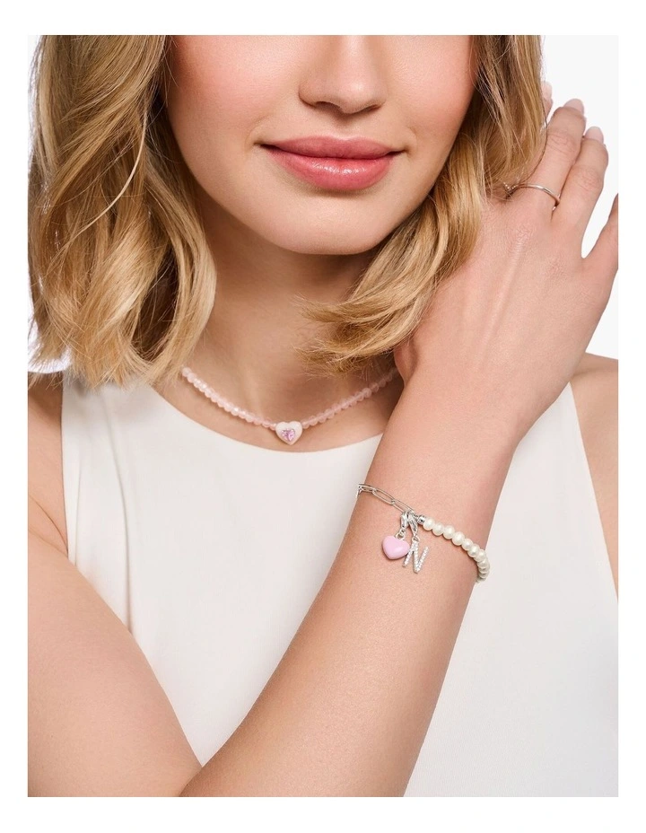 Club Heart Charm in Silver image 2