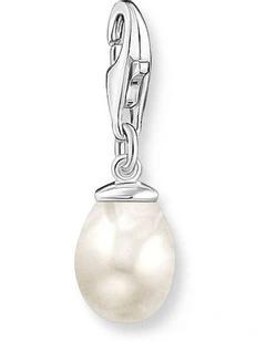 Club Pearl Charm Pendent in Silver