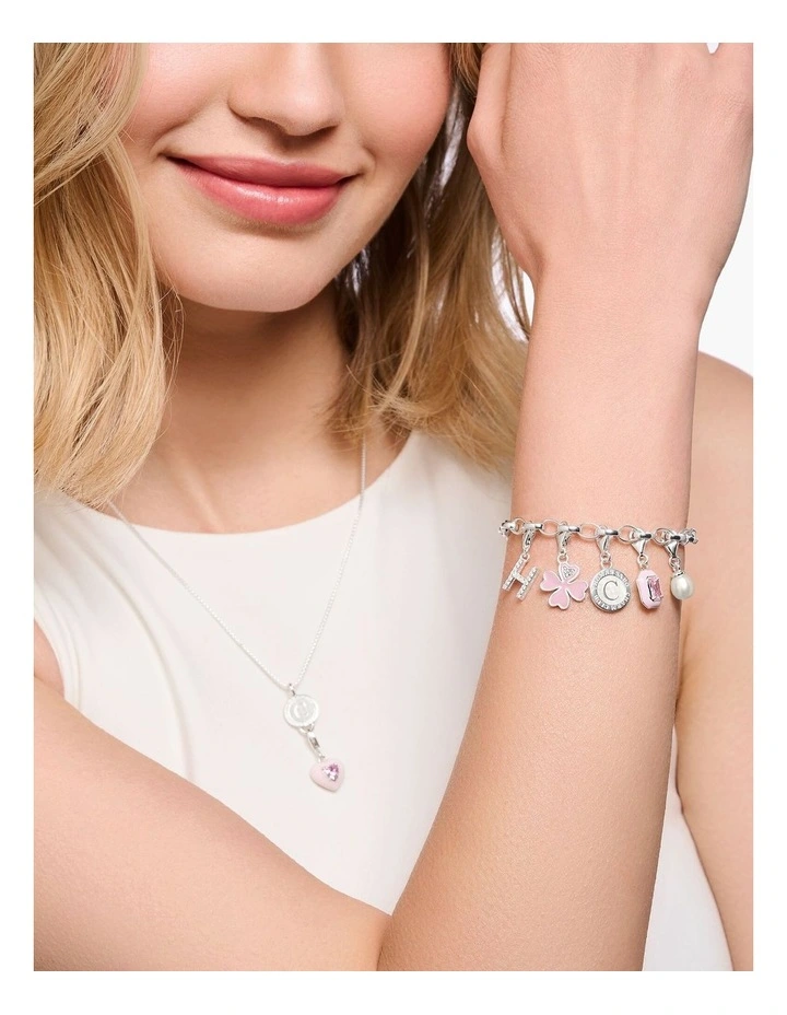 Club Pearl Charm Pendent in Silver image 2