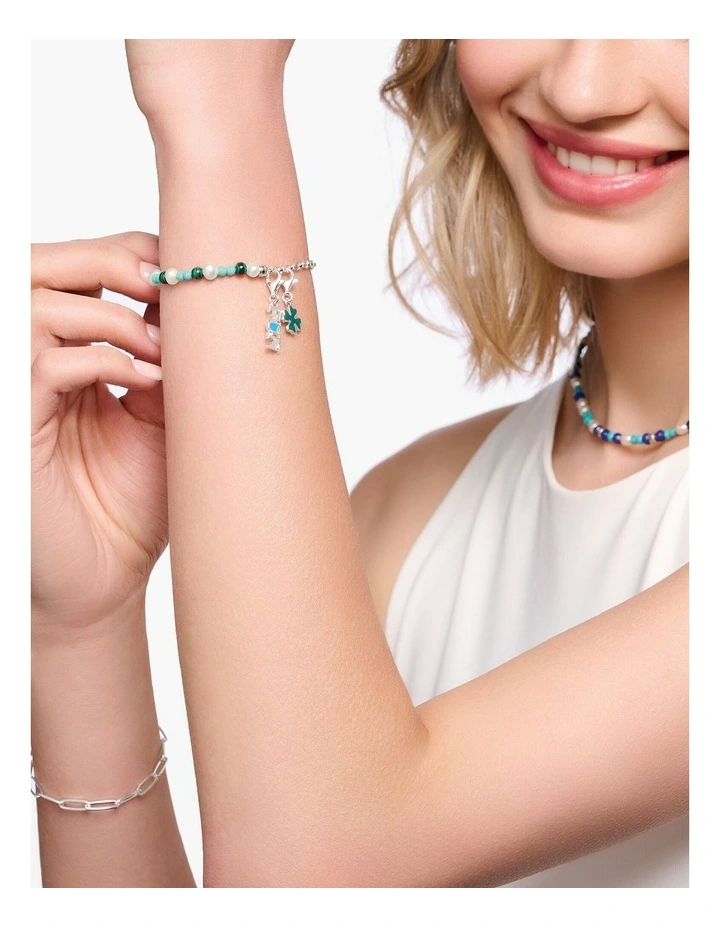 Club Clover Charm in Green/Silver image 2