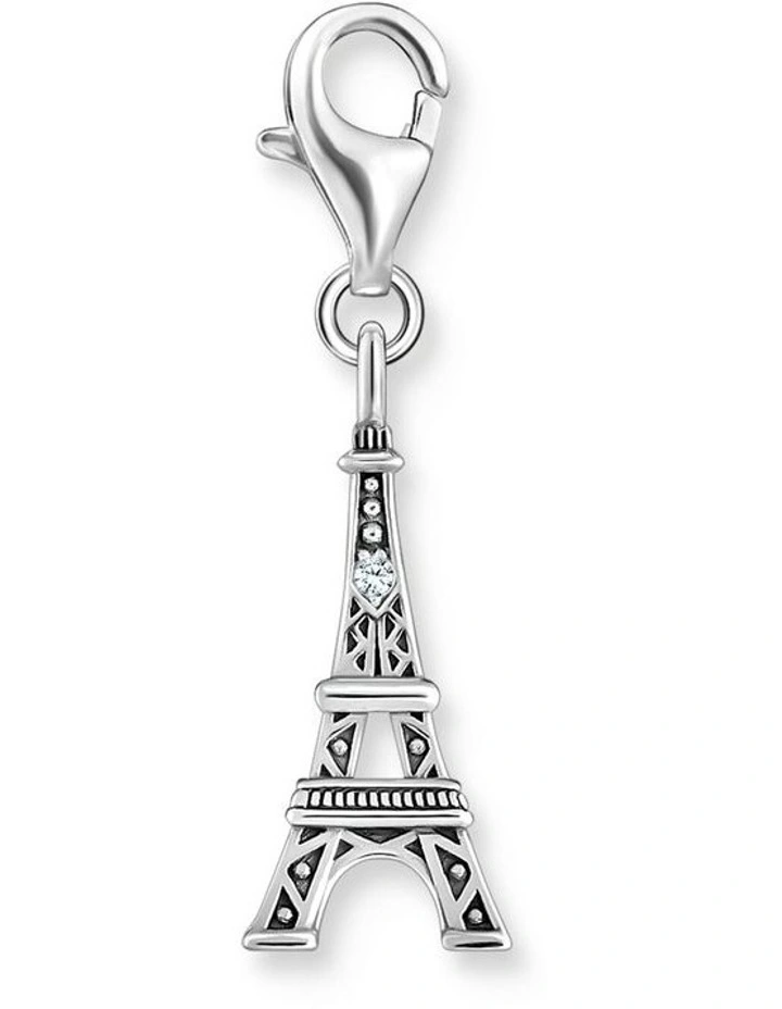 Club Eiffel Tower Charm in Silver image 2