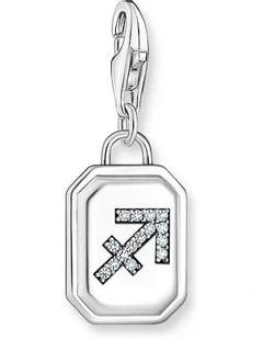Club Zodiac Sagittarius CZ Charm in Silver