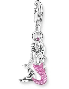 Club Little Mermaid Charm in Silver/Purple