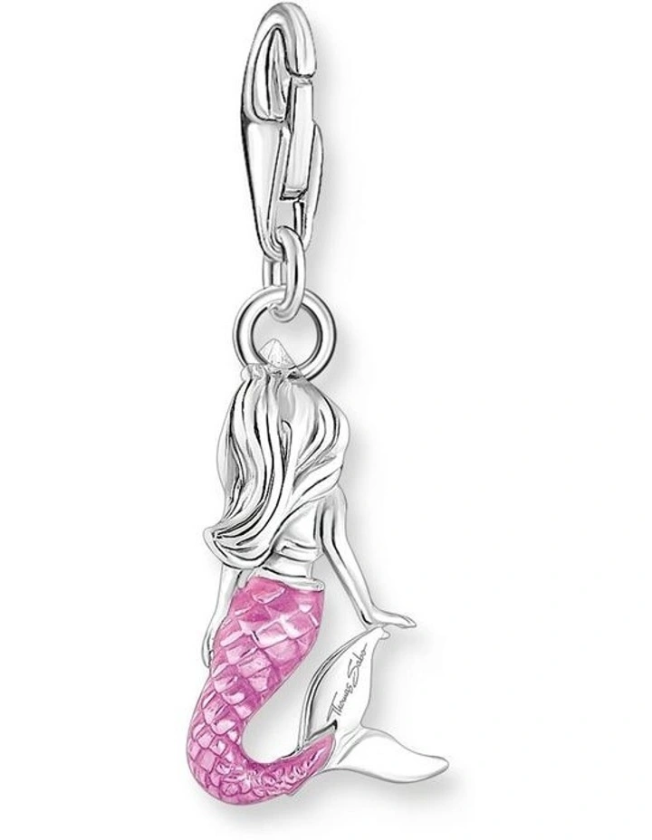 Club Little Mermaid Charm in Silver/Purple image 2