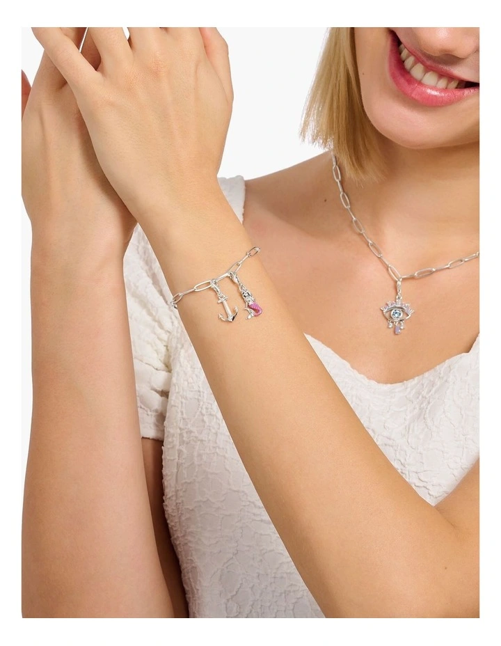 Club Little Mermaid Charm in Silver/Purple image 3