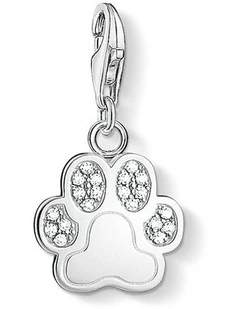 Club Paw Pav CZ Charm in Silver