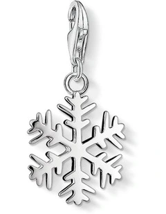 Snow Crystal Charm in Silver