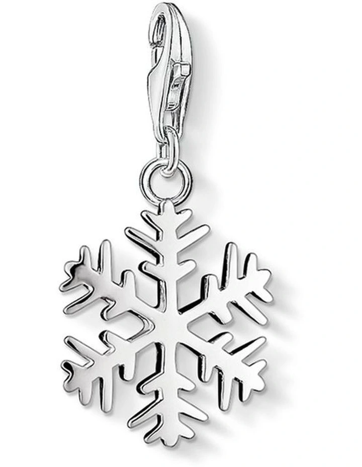 Snow Crystal Charm in Silver image 1