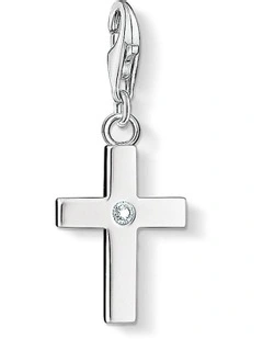 Club Cross Charm in Silver
