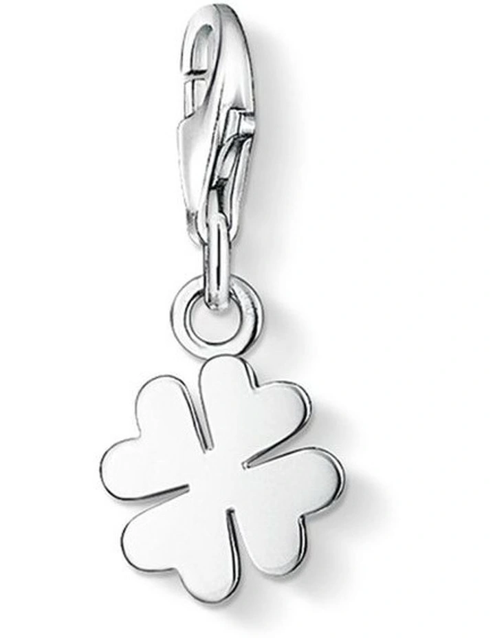 Club Mini Clover Leaf Charm in Silver image 1