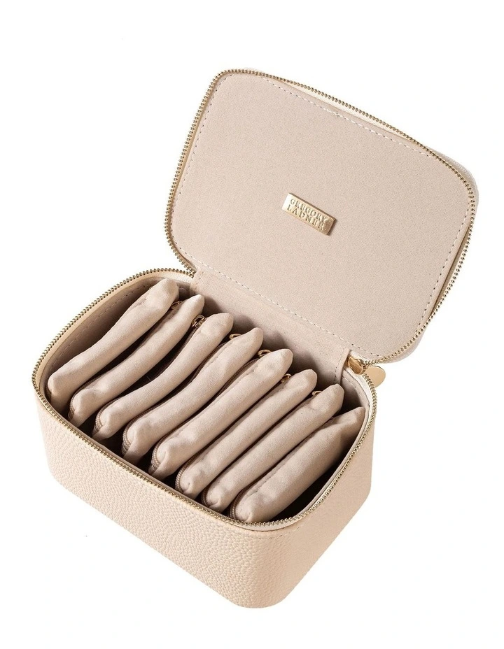 Medium Jewellery Box with Pouches in Pink image 3