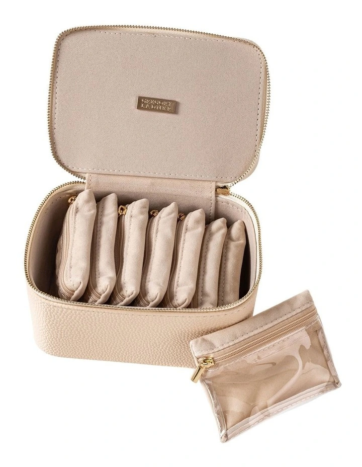 Medium Jewellery Box with Pouches in Pink image 4