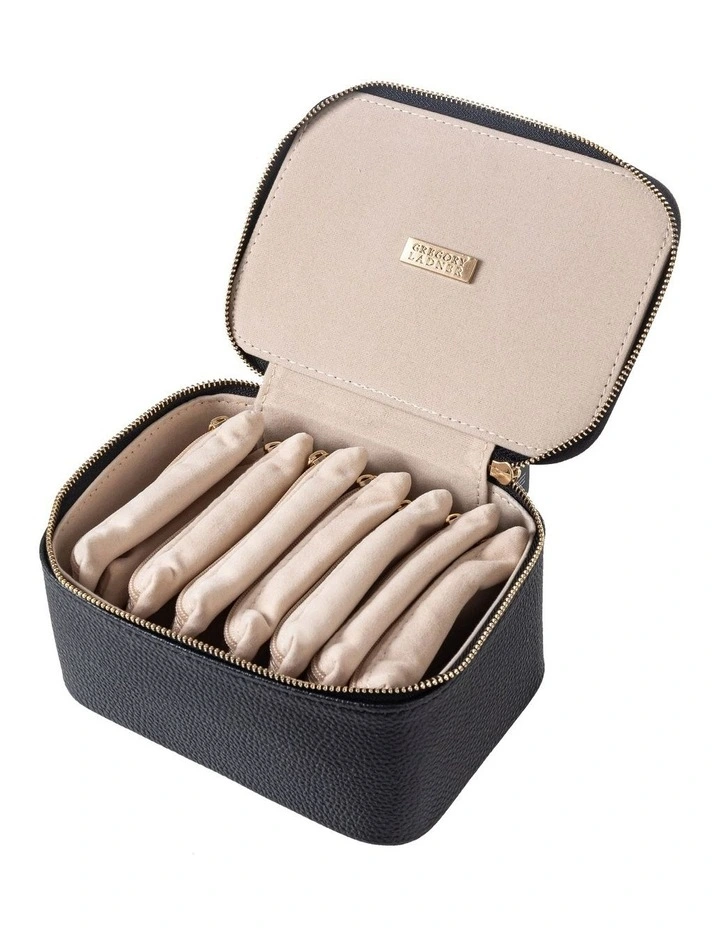 Medium Jewellery Box with Pouches in Blue image 3