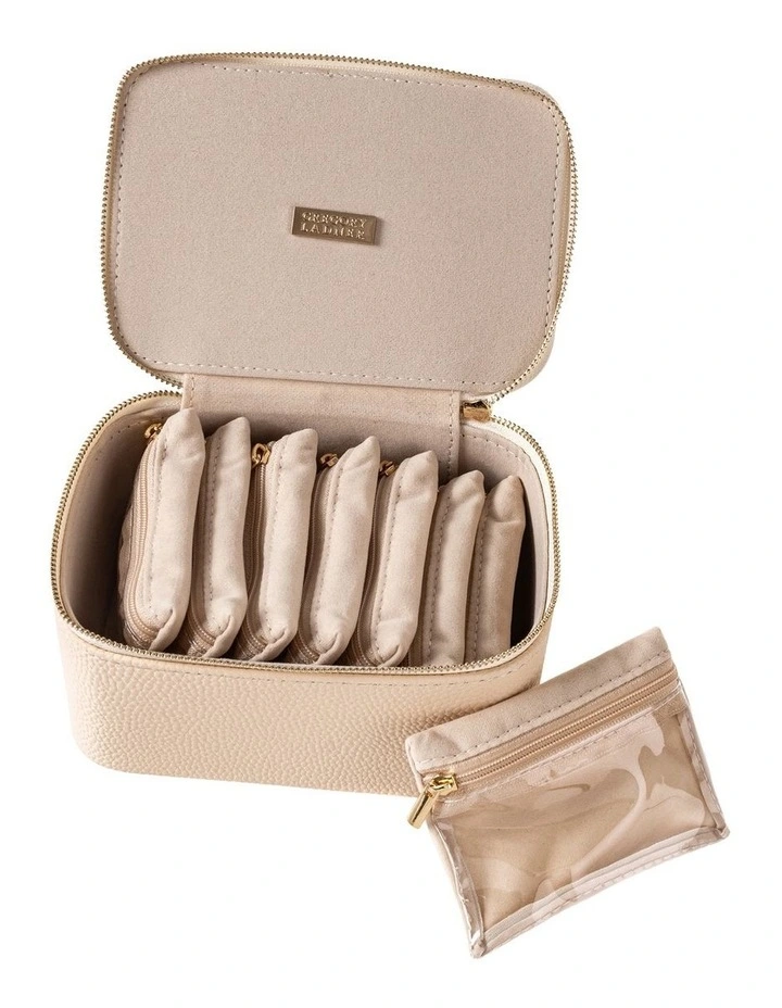 Gregory Ladner Medium Jewellery Box With Pouches GBJD001M in Blush image 4
