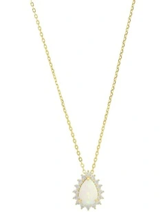 Opal Glow Rozelle Created Pendant in Gold