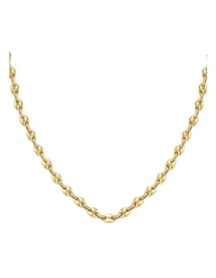 Coffee Bean Chain Necklace in Gold