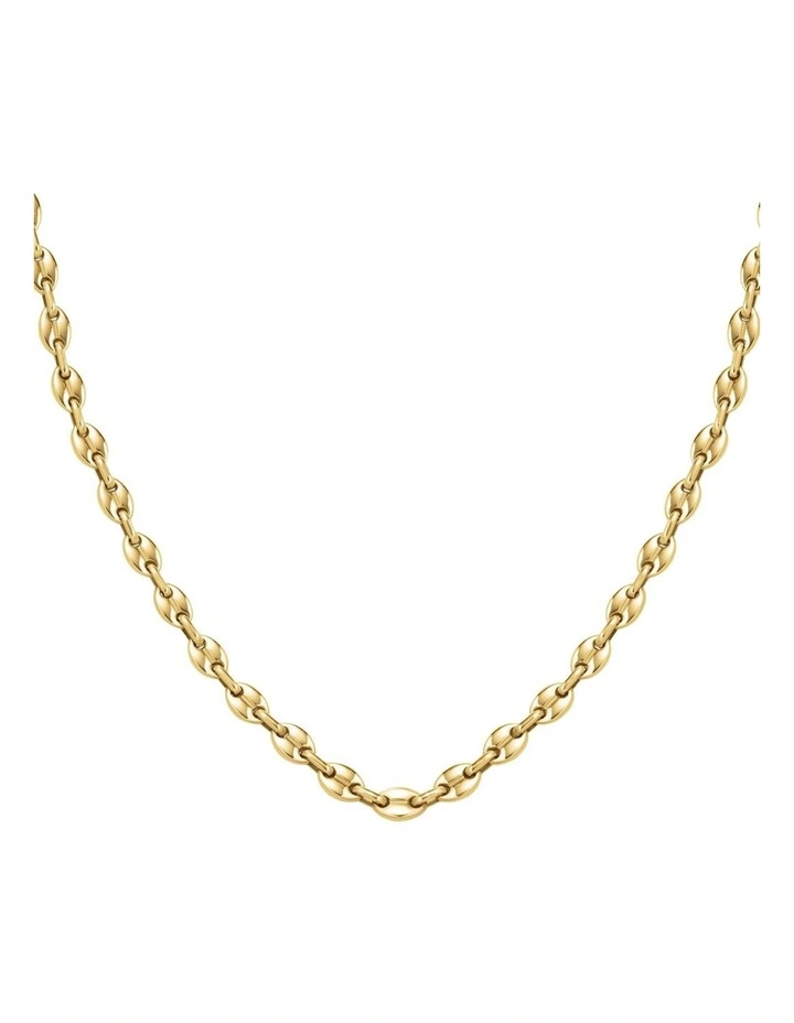 Coffee Bean Chain Necklace in Gold image 1