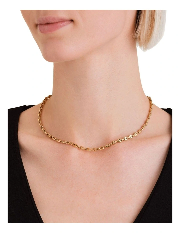 Coffee Bean Chain Necklace in Gold image 2