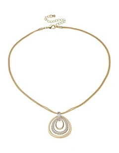 Twisted Teardrop Pendant Necklace in Multi