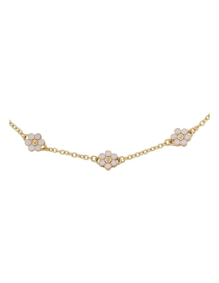 Petal Station Necklace in White image 2