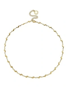 Twist Link Necklace in Gold