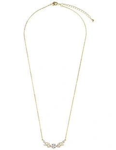 Fine Chain CZ Necklace in Gold