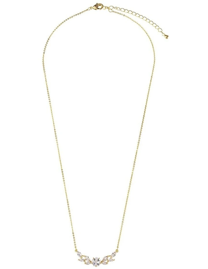 Fine Chain CZ Necklace in Gold image 1