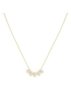Playful Diamonds Multi Drops Necklace in Gold-Tone