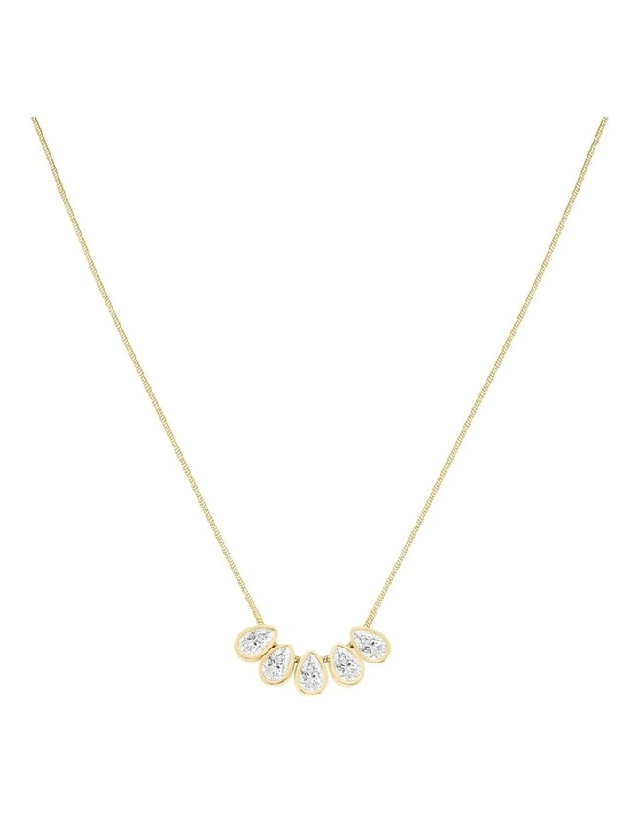 Playful Diamonds Multi Drops Necklace in Gold-Tone image 1