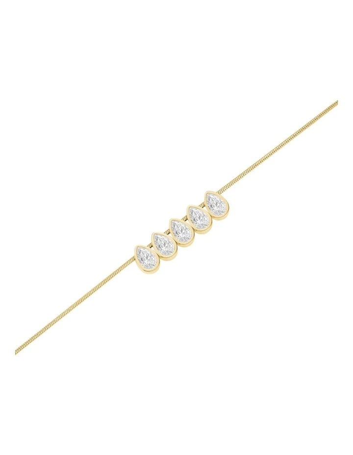 Playful Diamonds Multi Drops Necklace in Gold-Tone image 3