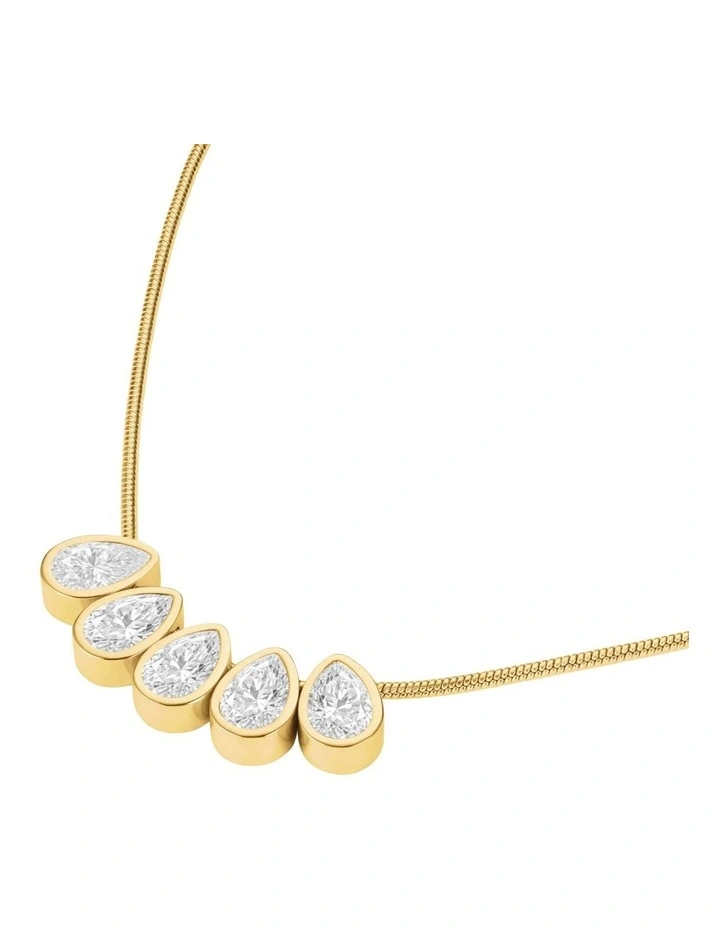 Playful Diamonds Multi Drops Necklace in Gold-Tone image 4