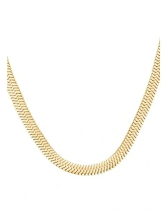 Large Snake Necklace in Gold-Tone