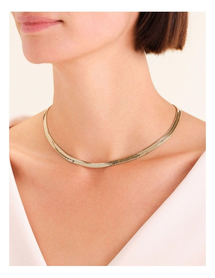 Large Snake Necklace in Gold-Tone image 2