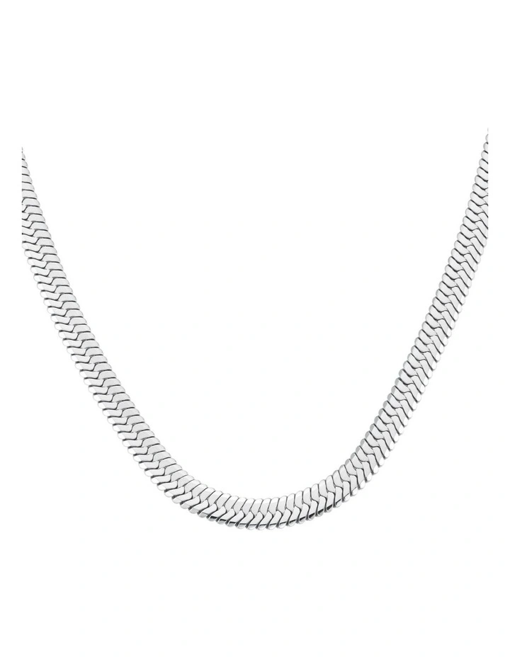 Large Snake Necklace in Silver-Tone image 1
