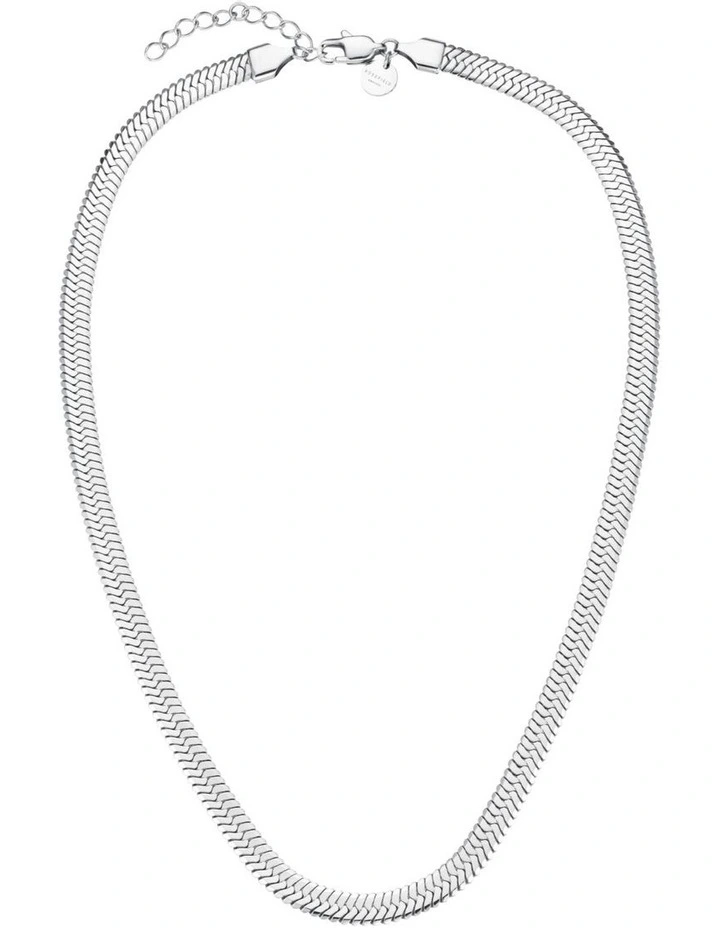 Large Snake Necklace in Silver-Tone image 4